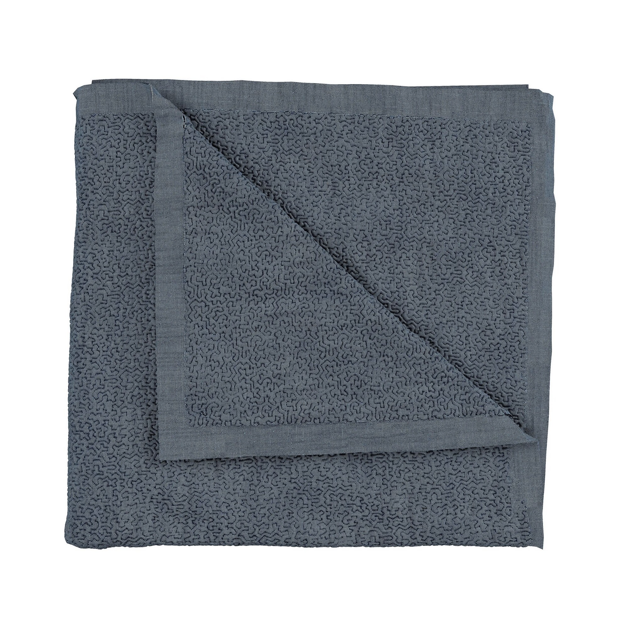 Delphine Embroidered Throw By Bedeck Of Belfast In Chambray Blue